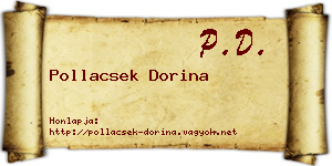 Pollacsek Dorina névjegykártya