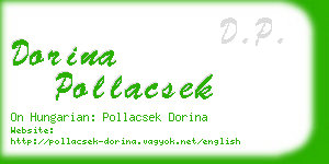 dorina pollacsek business card